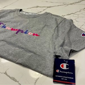 Women’s Champion gray T-Shirt size Large. New With Tags.